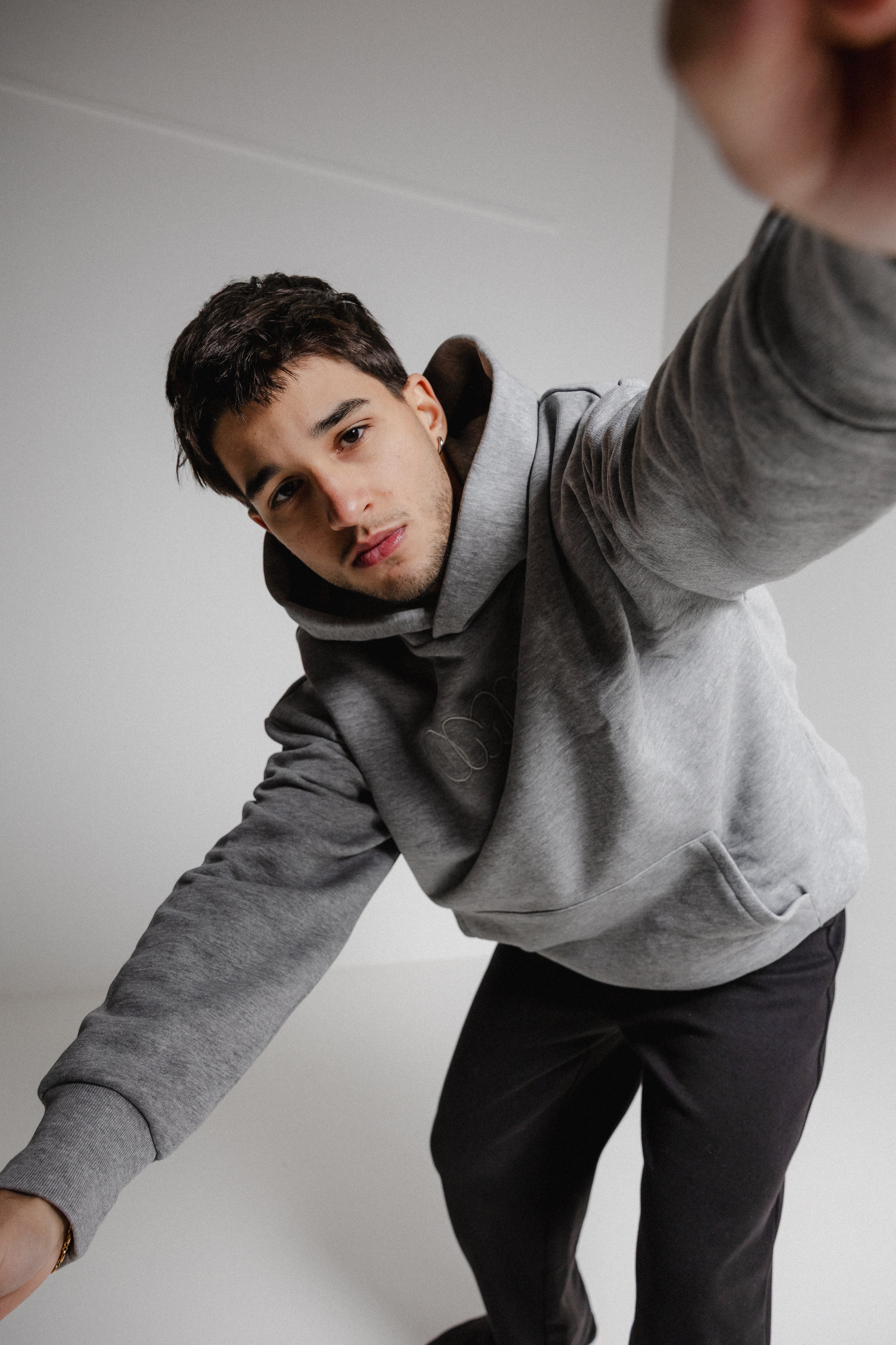 Unisex Bubble Letter Hoodie Gray