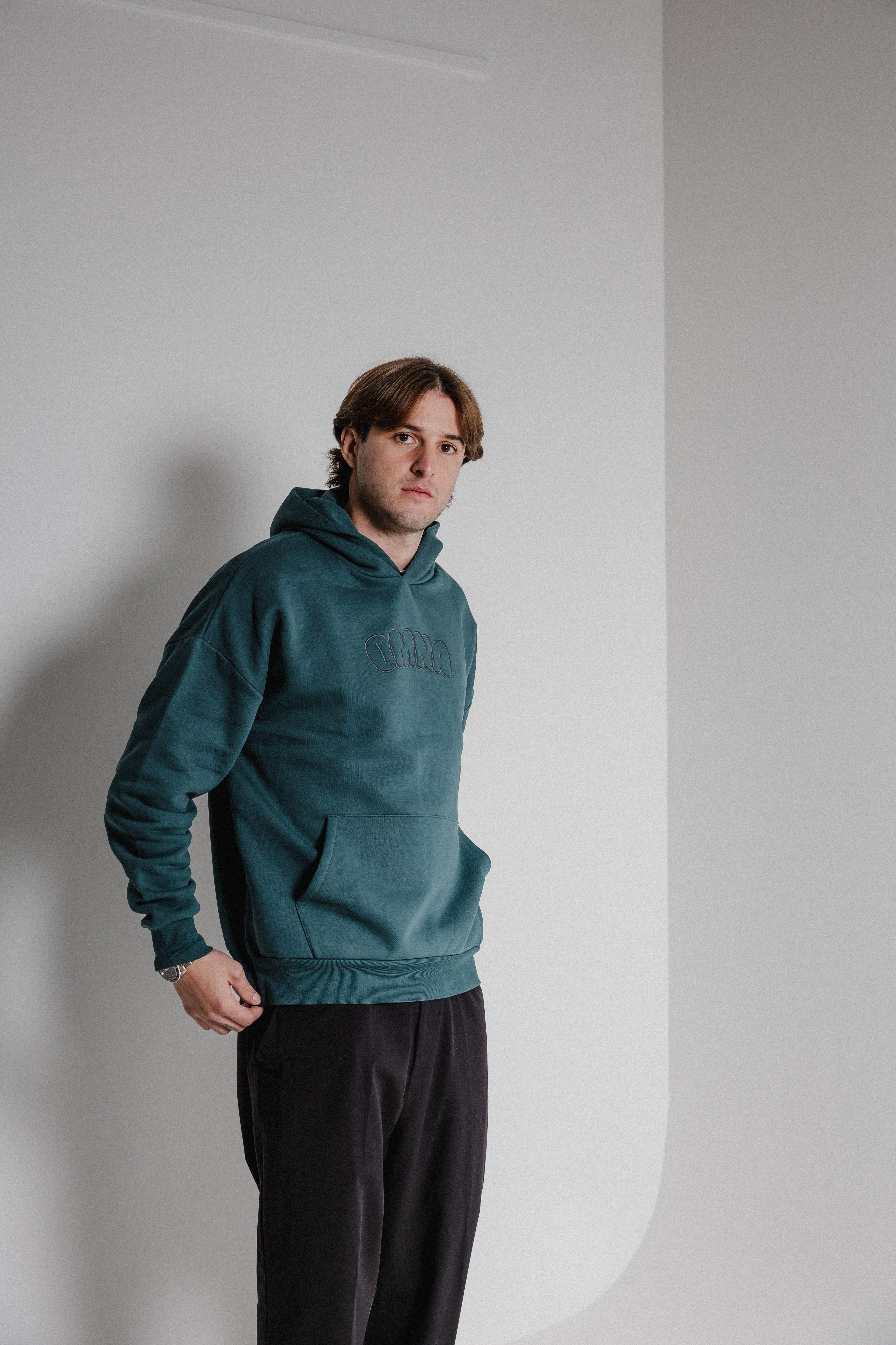 Unisex Bubble Letter Hoodie Green